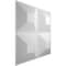 Ekena Millwork Swindon EnduraWall Decorative 3D Wall Panel, White, 11 7/8"W x 11 7/8"H WP12X12SWWH - alternate 5